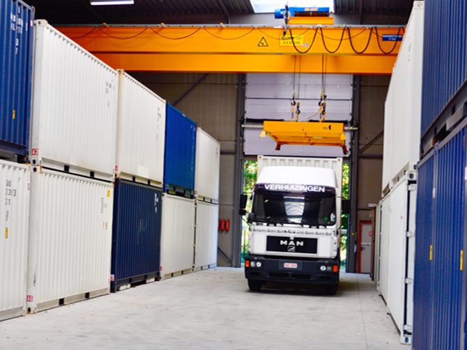Verhuiscontainer opslaan